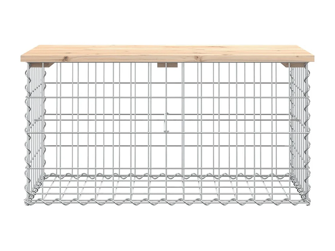 Banc de jardin design de gabion 83x44x42 bois massif de pin