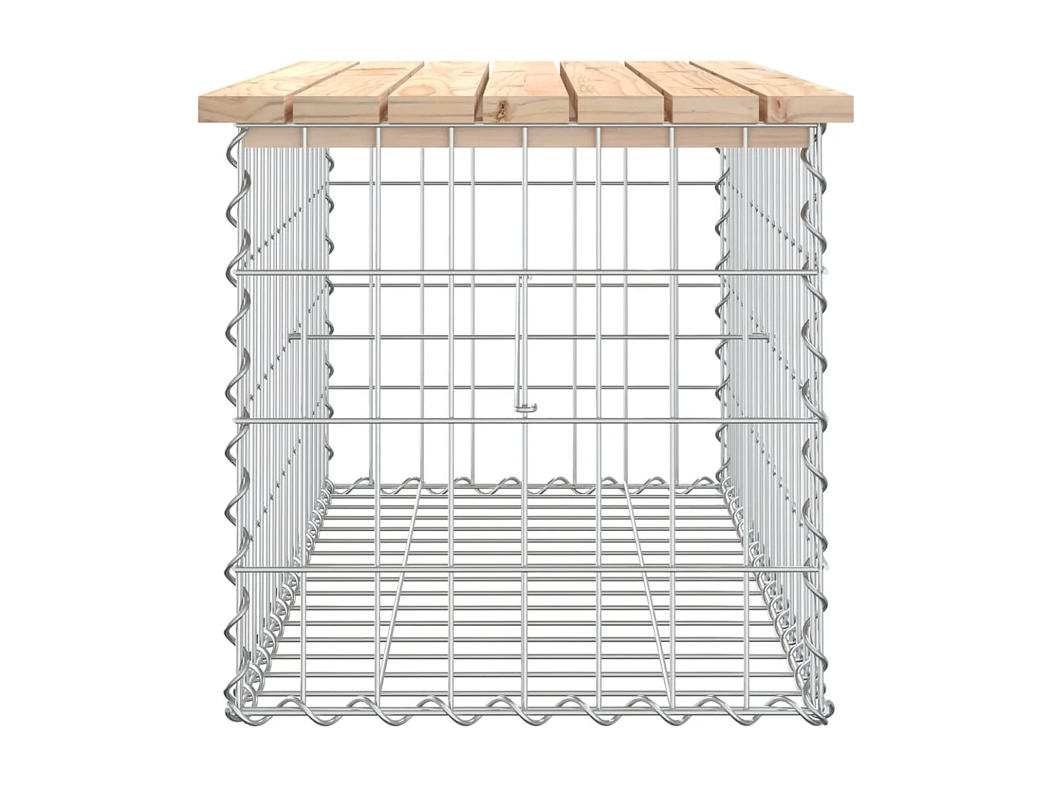 Banc de jardin design de gabion 83x44x42 bois massif de pin