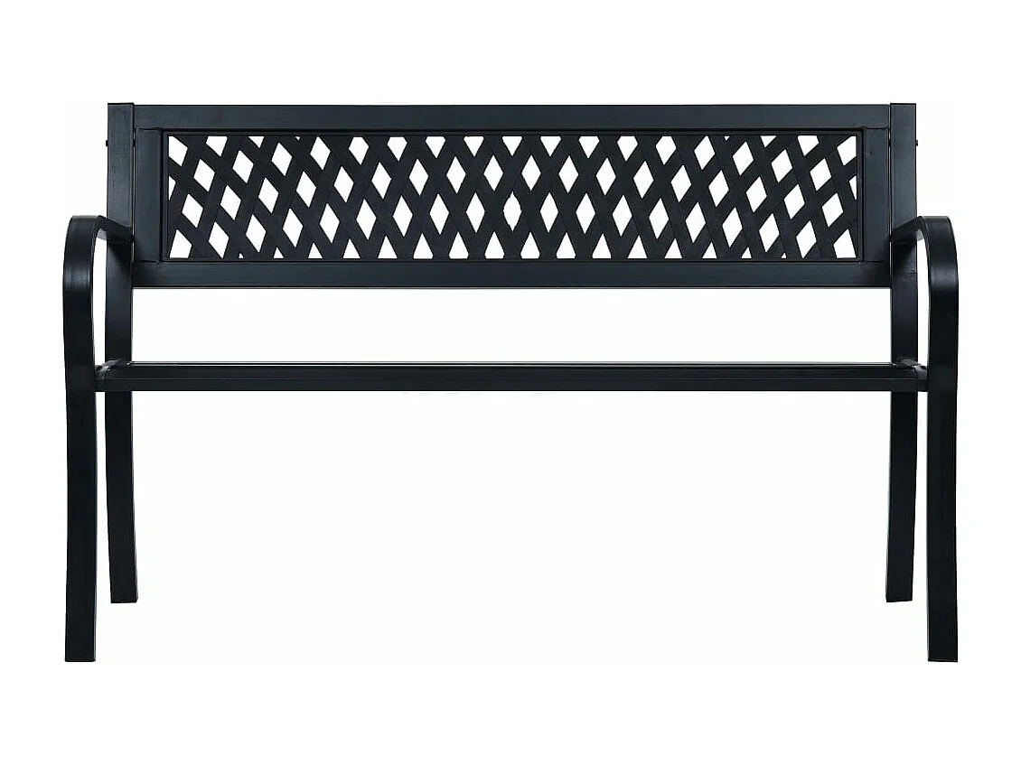 Banc de jardin Noir 120cm Acier
