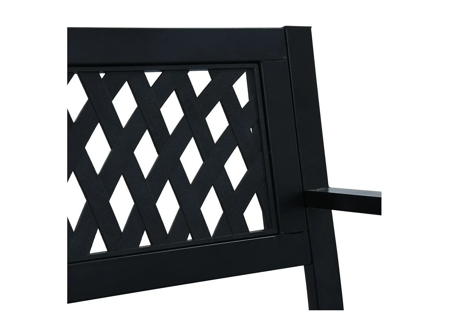 Banc de jardin Noir 120cm Acier