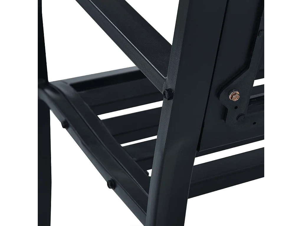 Banc de jardin Noir 120cm Acier