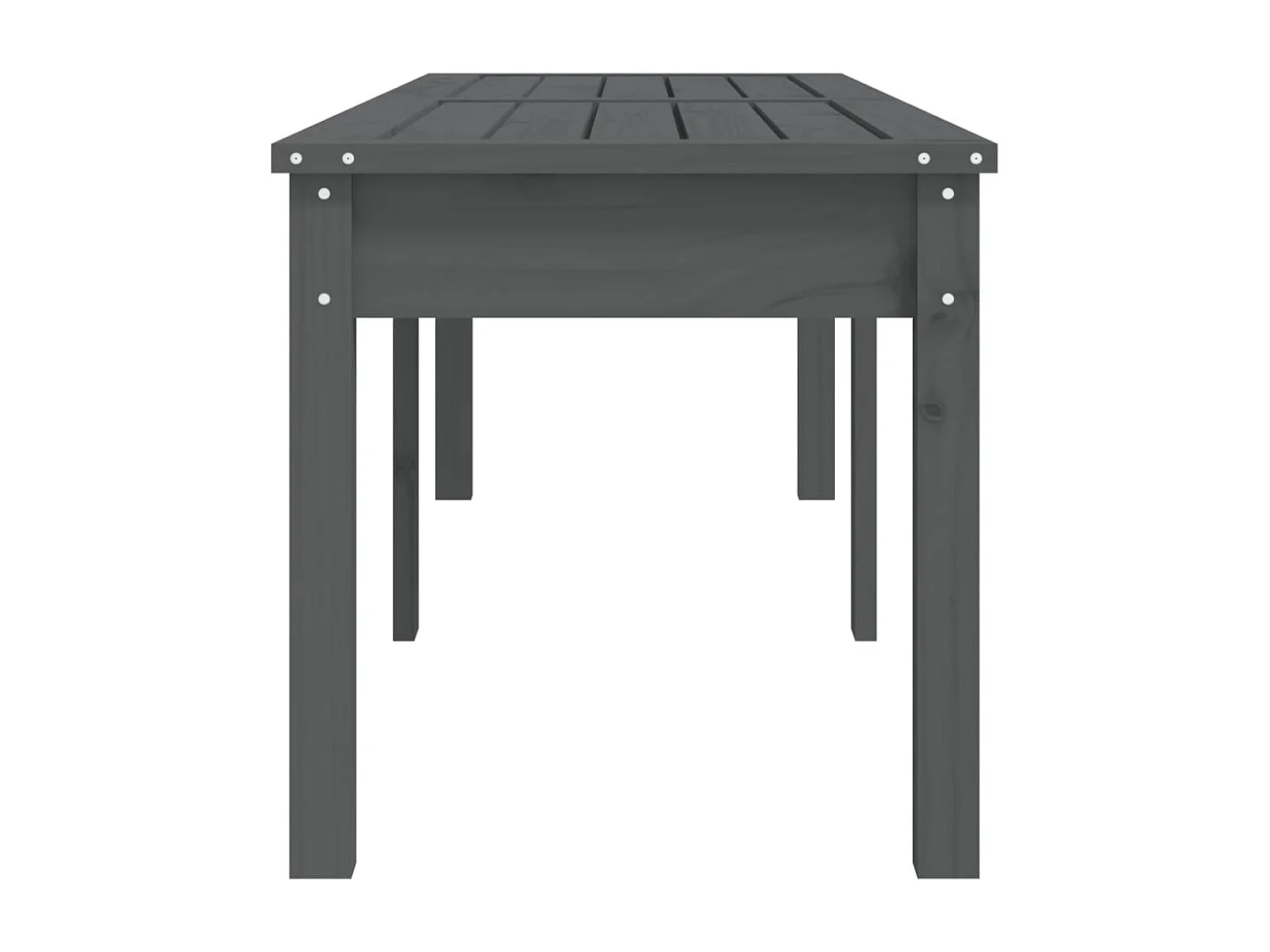 Banc de jardin à 2 places gris 159,5x44x45 bois massif de pin