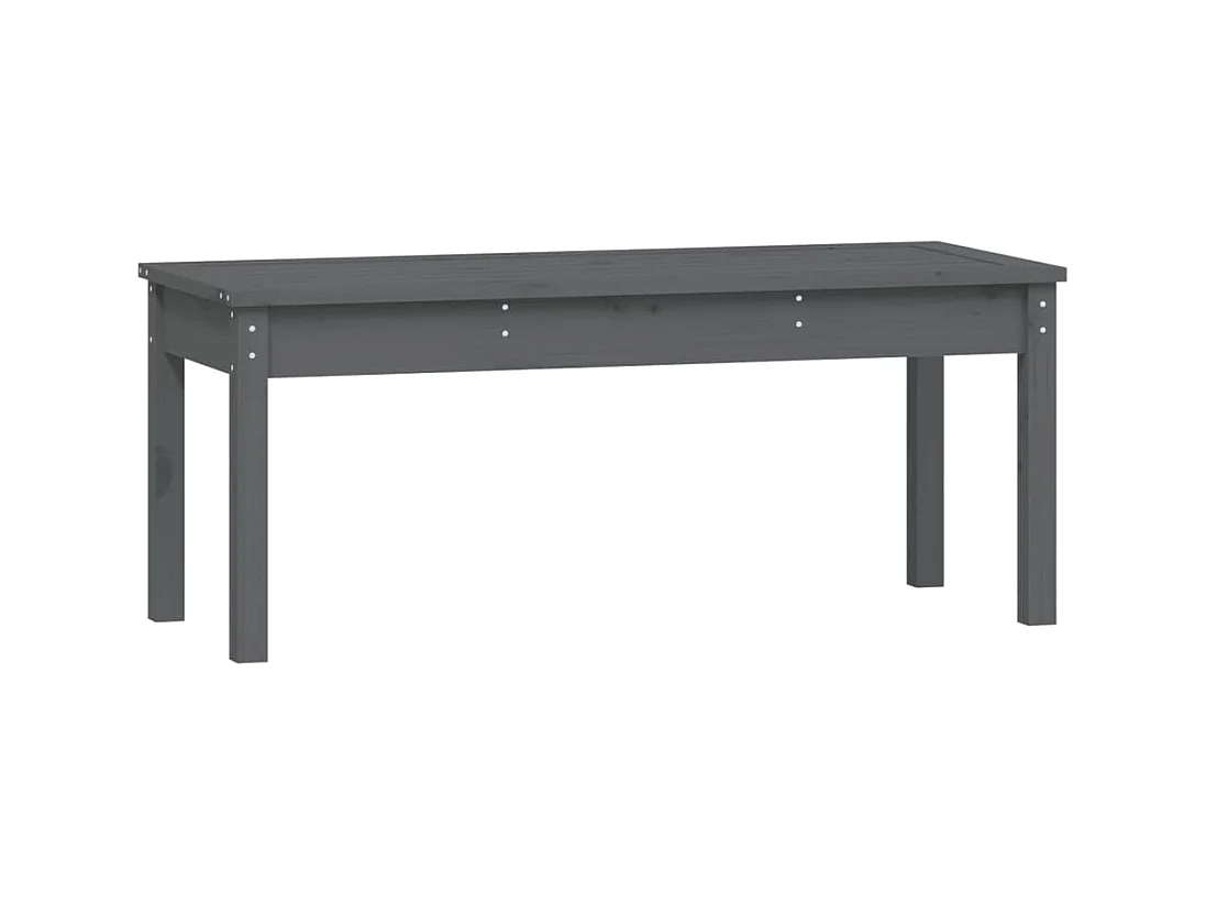 Banc de jardin gris 109x44x45 bois massif de pin