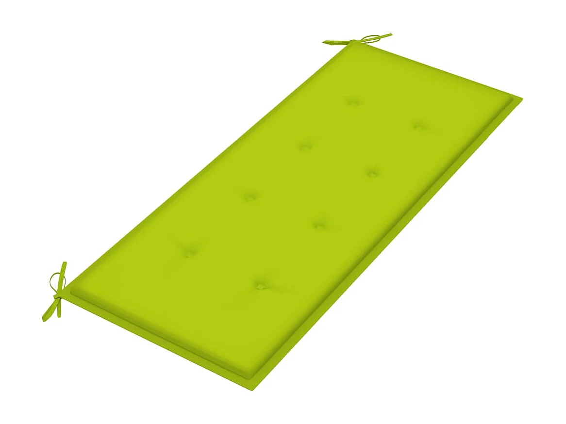 Banc de jardin 2 places avec coussin 120cm Bois d'eucalyptus 17