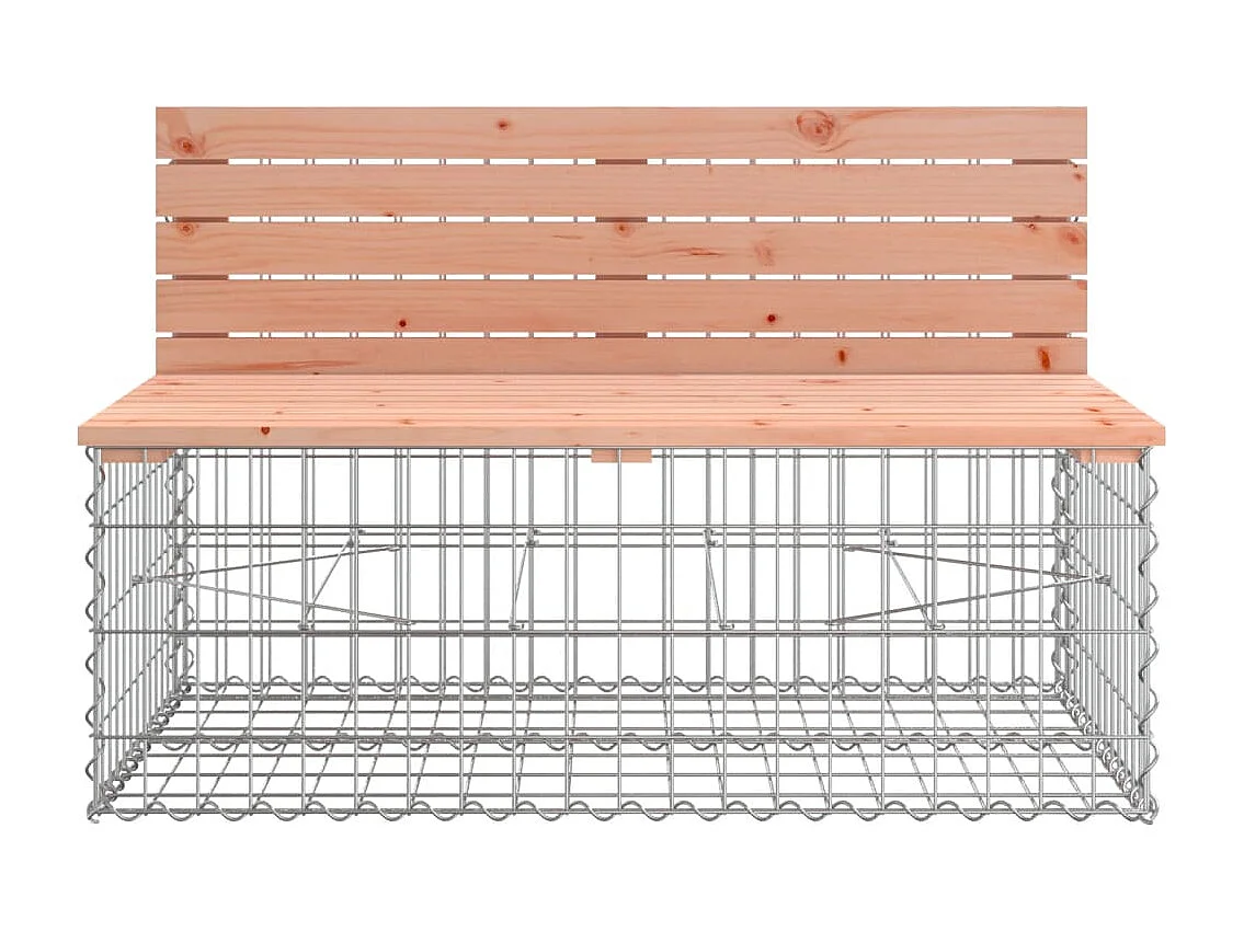 Banc de jardin design gabion 103x70x65 bois massif de douglas
