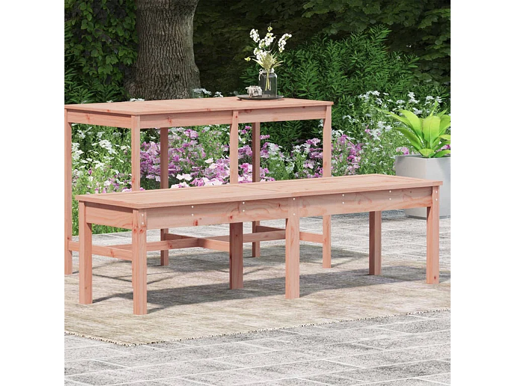 Banc de jardin à 2 places 159,5x44x45 bois massif de douglas