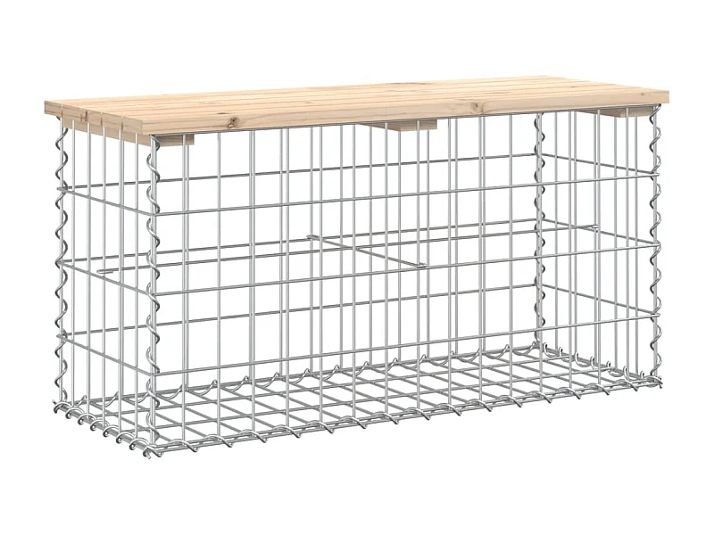 Banc de jardin design de gabion 83x31,5x42 bois massif de pin