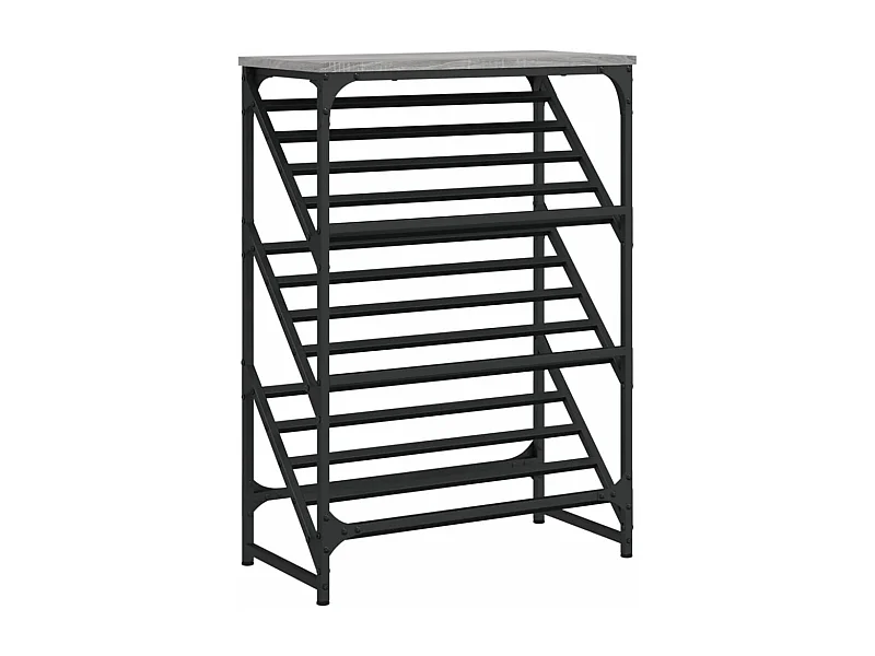 Étagère à chaussures sonoma gris 60x30x85 bois d'ingénierie