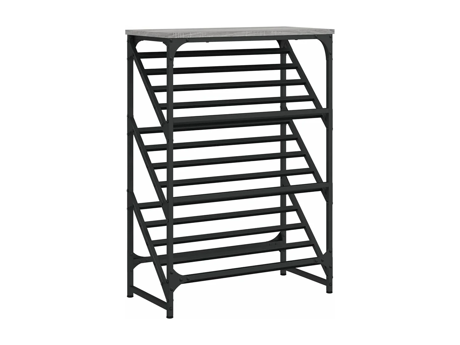 Étagère à chaussures sonoma gris 60x30x85 bois d'ingénierie