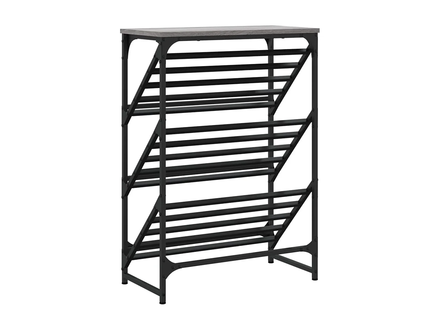 Étagère à chaussures sonoma gris 60x30x85 bois d'ingénierie