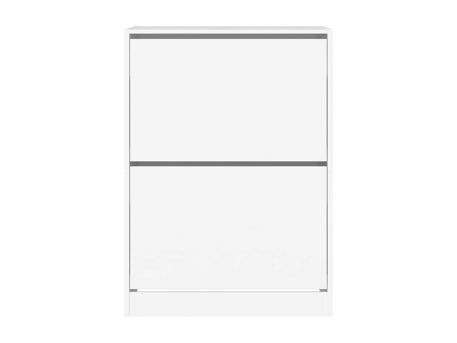 Armoire à chaussures 2 tiroirs rabattables blanc 80x42x108