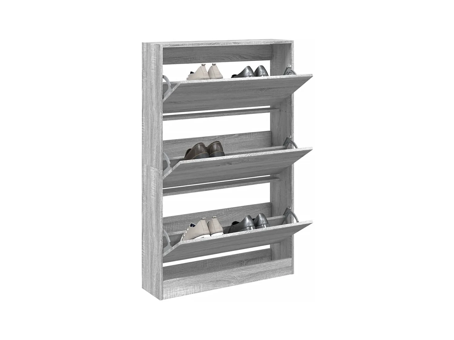 Meuble à chaussures sonoma gris 80x21x125,5 bois d'ingénierie