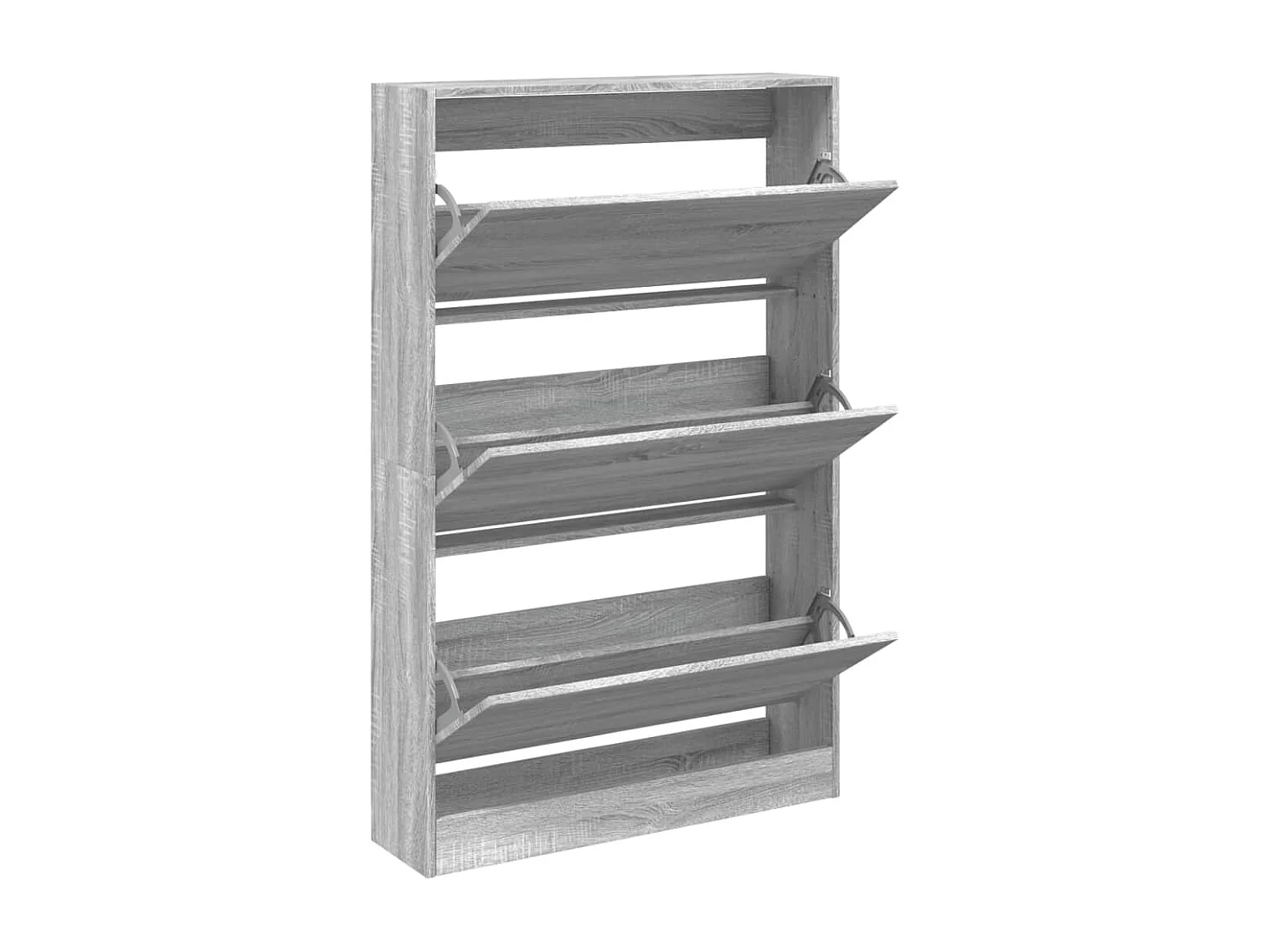 Meuble à chaussures sonoma gris 80x21x125,5 bois d'ingénierie