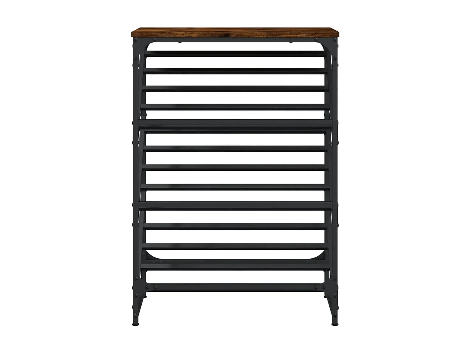 Étagère à chaussures chêne fumé 60x30x85 bois d'ingénierie
