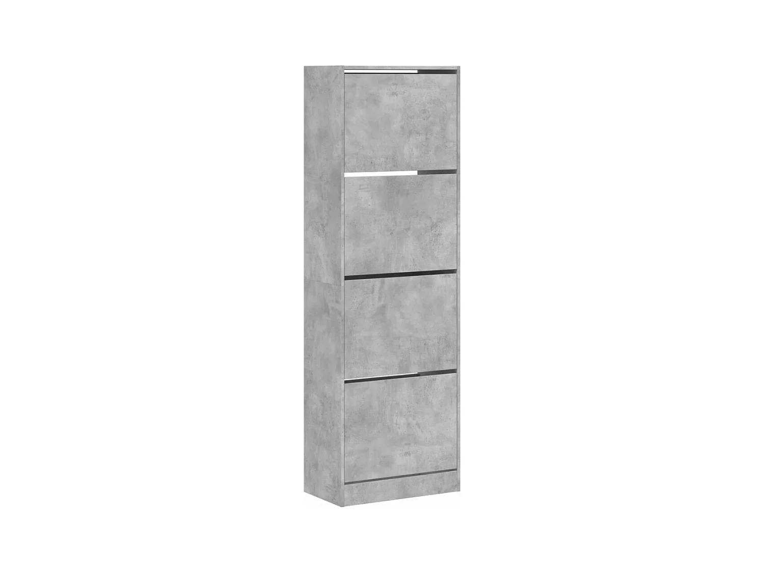 Armoire à chaussures 4 tiroirs rabattables gris béton