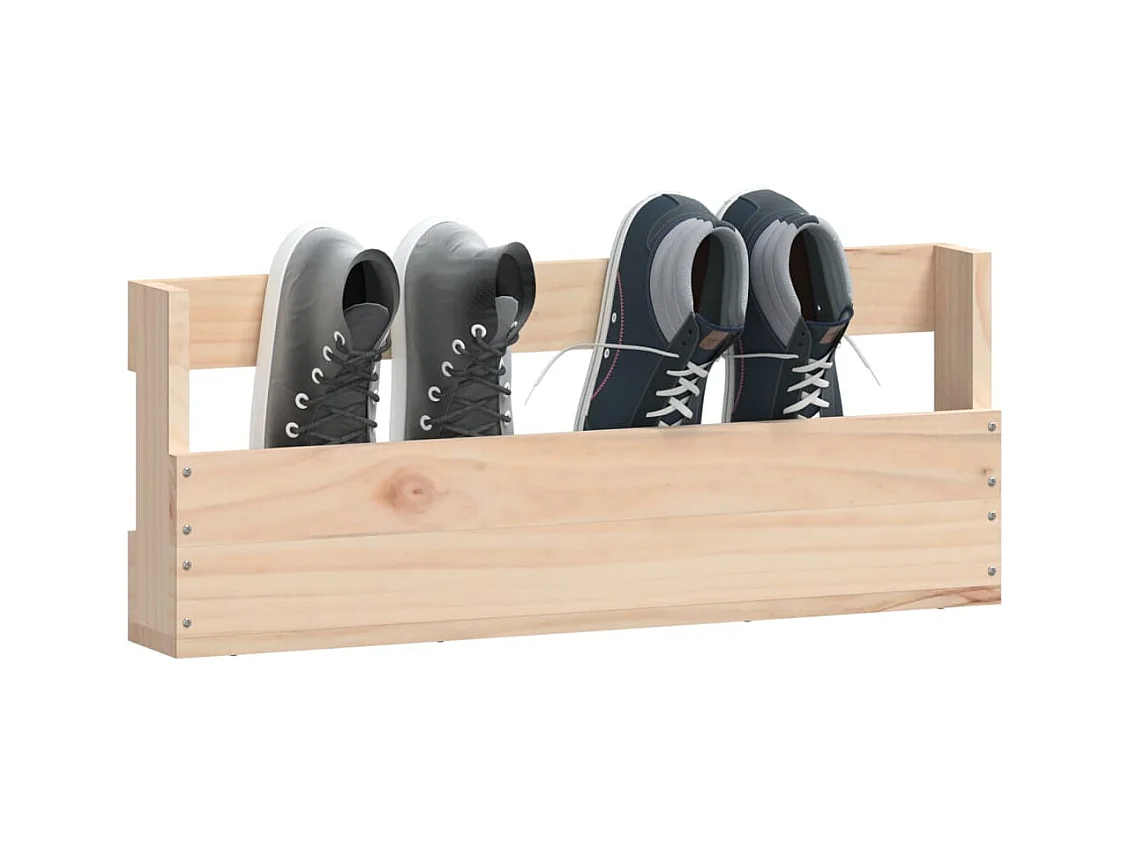 Étagères à chaussures murales 2 pcs 59x9x23 Pin massif