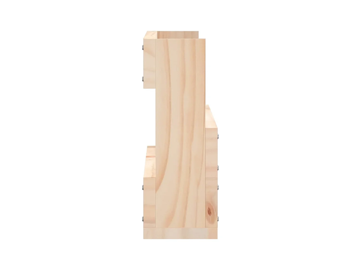 Étagères à chaussures murales 2 pcs 59x9x23 Pin massif