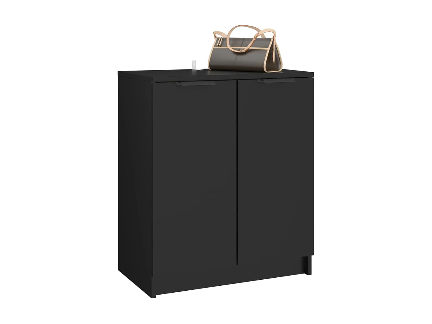 Armoire à chaussures Noir 59x35x70 bois d'ingénierie