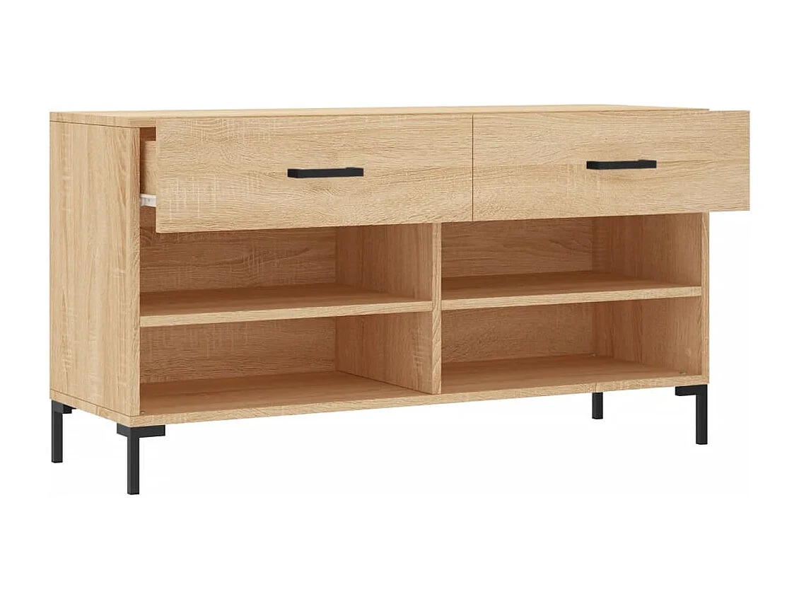 Schoenenbank 102x35x55 cm bewerkt hout sonoma eikenkleurig