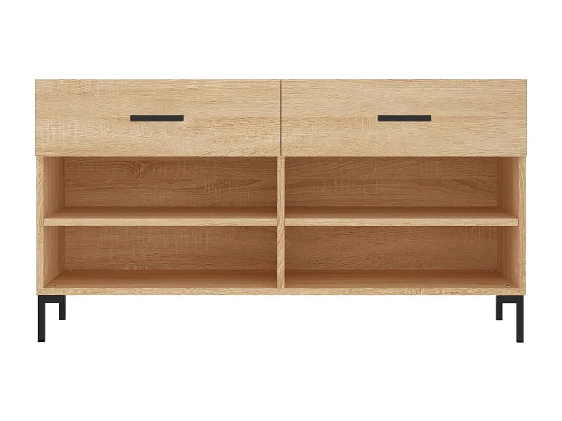 Schoenenbank 102x35x55 cm bewerkt hout sonoma eikenkleurig