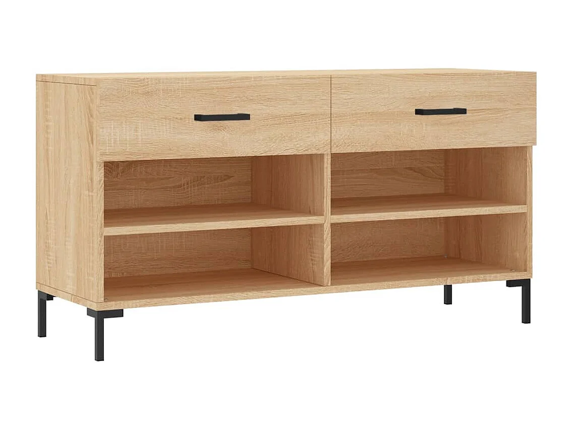 Schoenenbank 102x35x55 cm bewerkt hout sonoma eikenkleurig