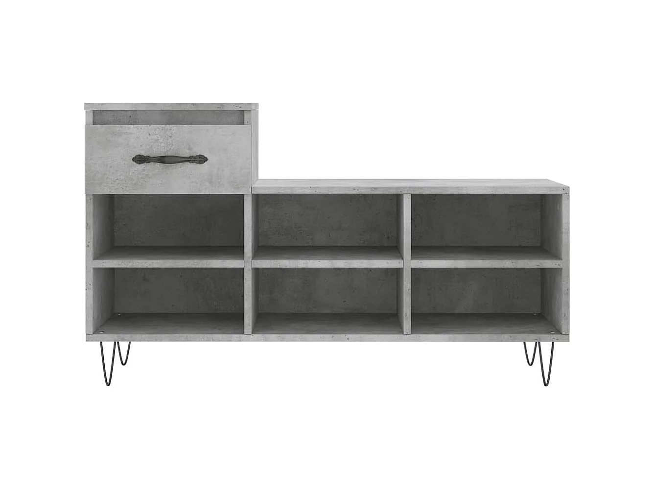 Armoire à chaussures Gris béton 102x36x60 Bois d'ingénierie