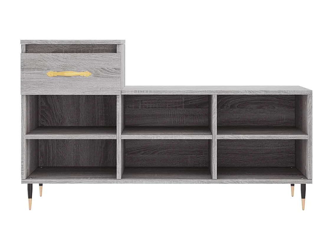 Armoire à chaussures Sonoma gris 102x36x60 Bois d'ingénierie