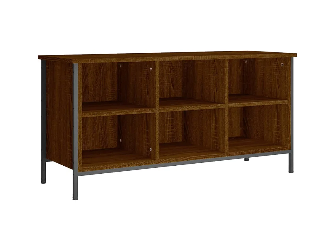 Armoire à chaussures chêne marron 100x35x50 bois d'ingénierie