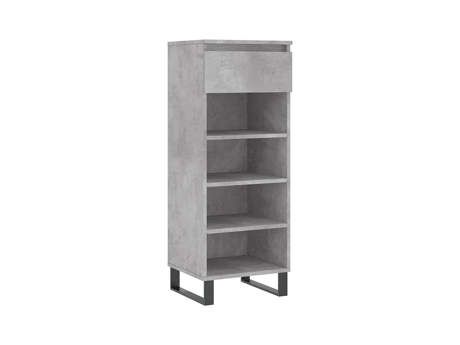 Armoire à chaussures Gris béton 40x36x105 Bois d'ingénierie