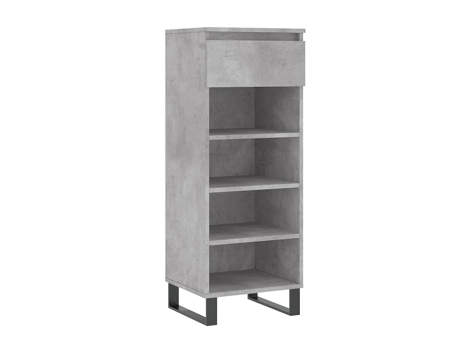 Armoire à chaussures Gris béton 40x36x105 Bois d'ingénierie
