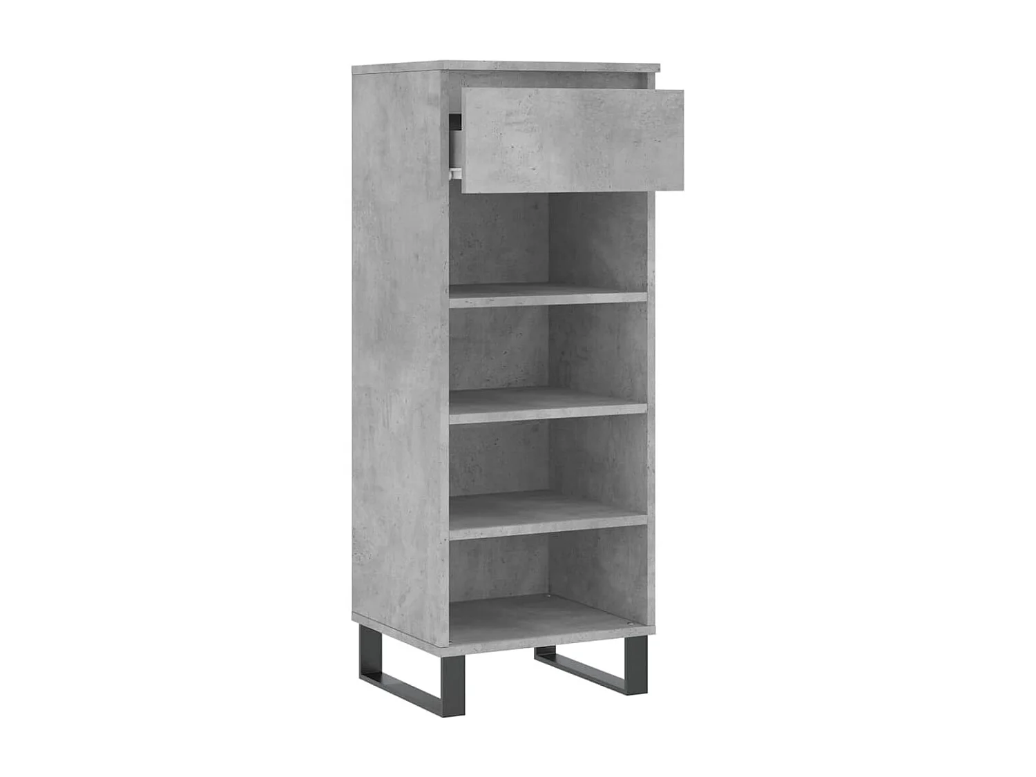 Armoire à chaussures Gris béton 40x36x105 Bois d'ingénierie