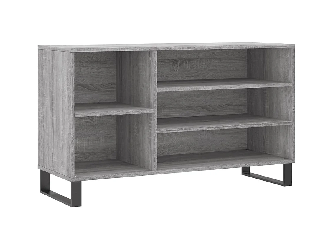 Armoire à chaussures Sonoma gris 102x36x60 Bois d'ingénierie