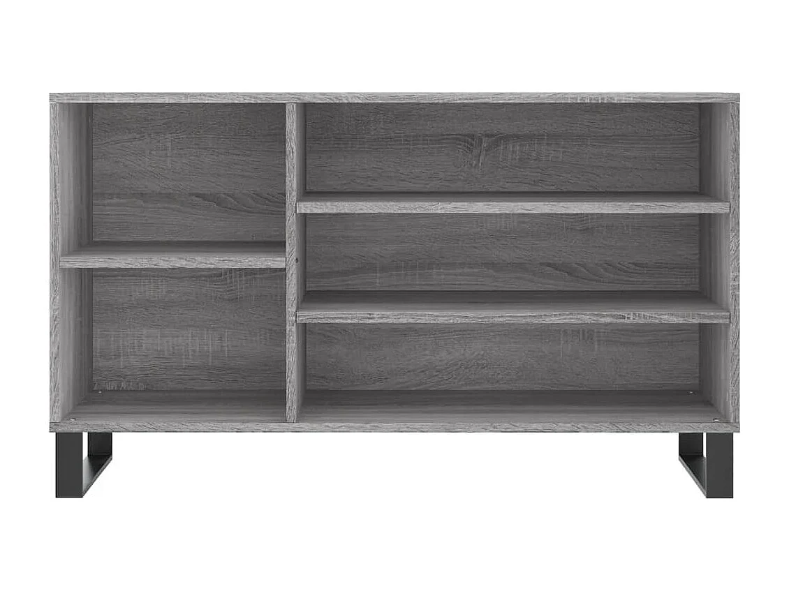 vidaXL Mueble zapatero madera contrachapada gris Sonoma 102x36x60 cm