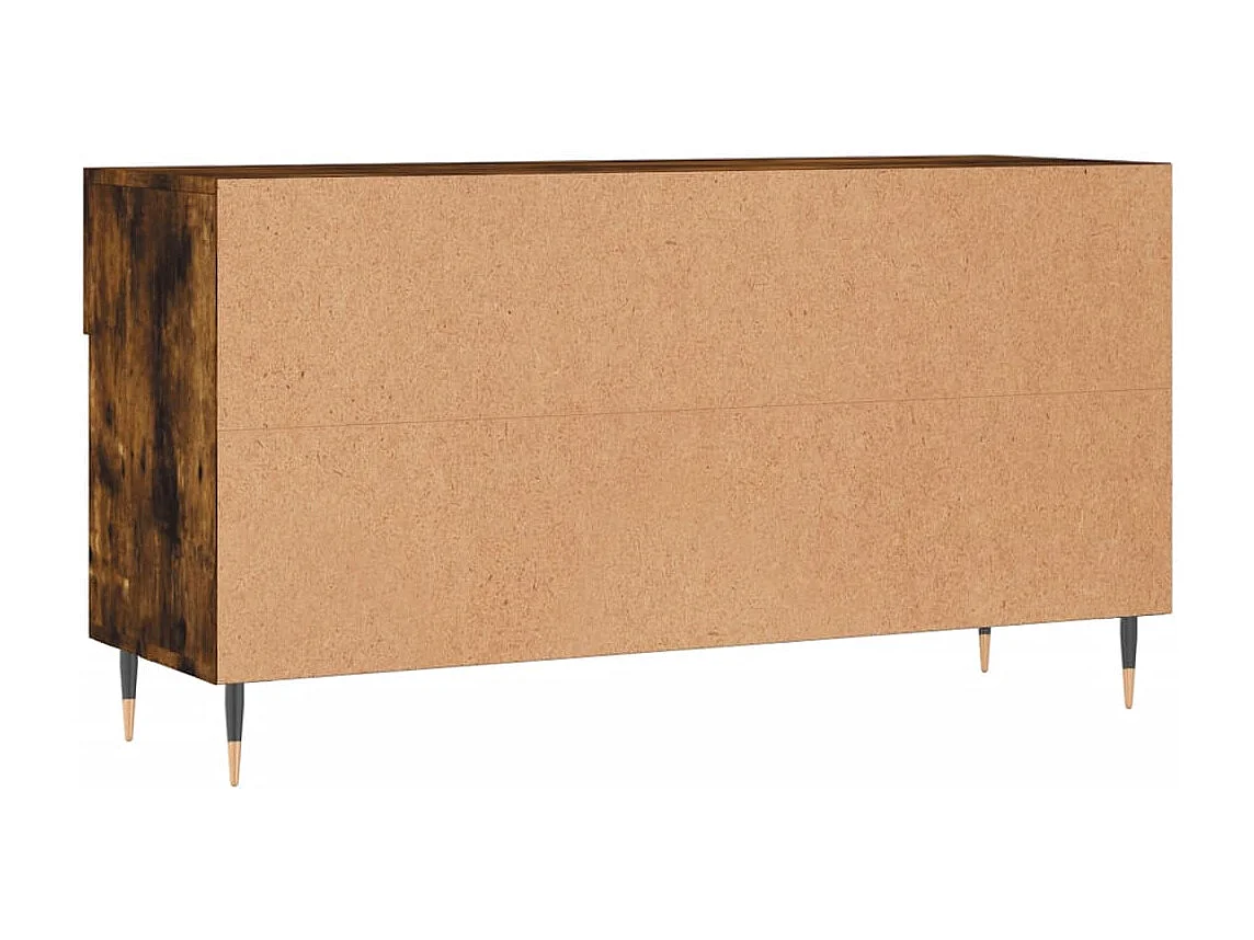 Banc à chaussures chêne fumé 102x35x55 bois d'ingénierie