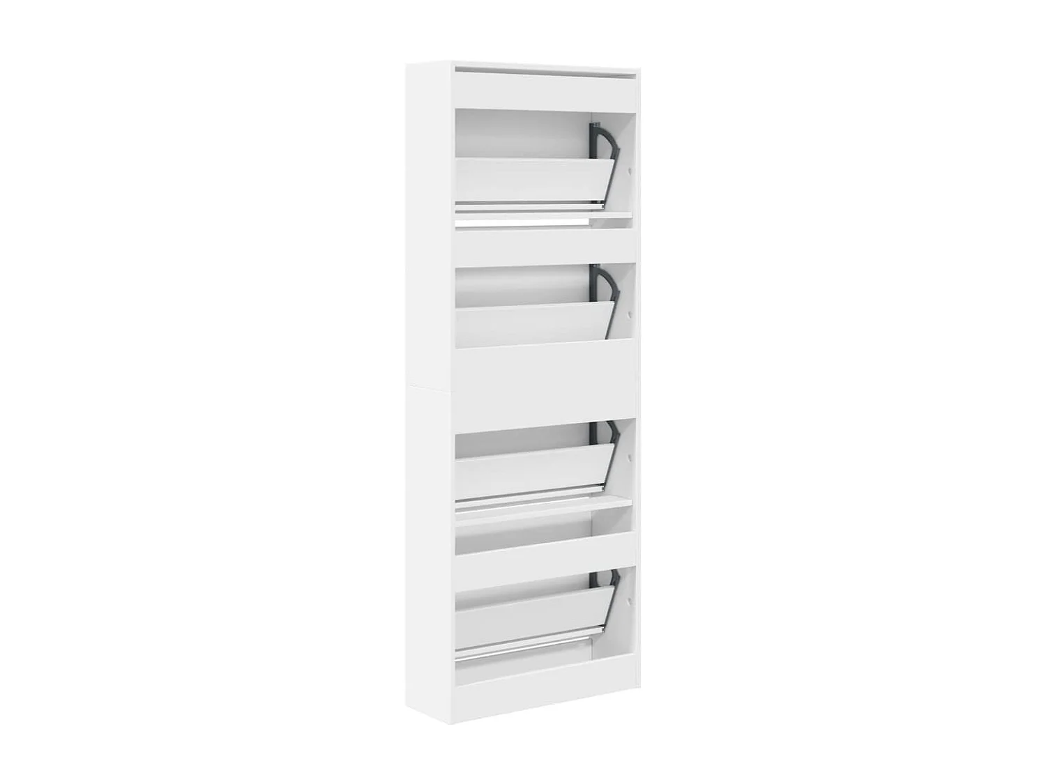 Armoire à chaussures blanc 60x21x163,5 bois d'ingénierie