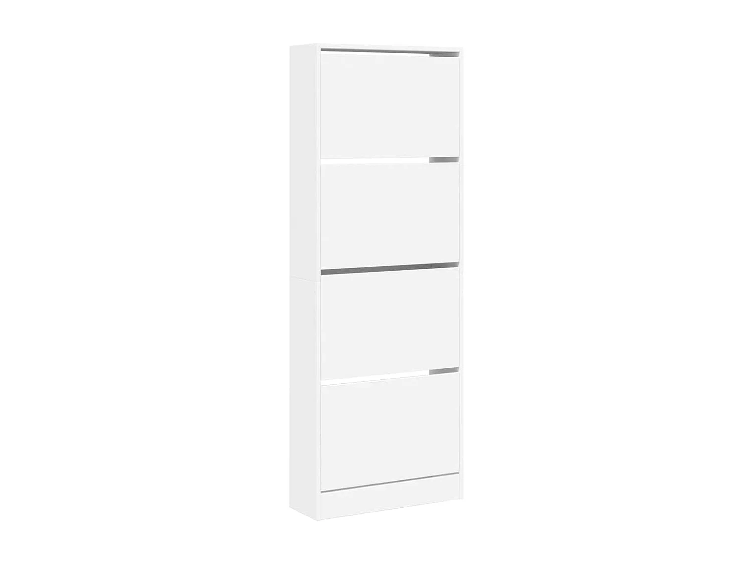 Armoire à chaussures blanc 60x21x163,5 bois d'ingénierie