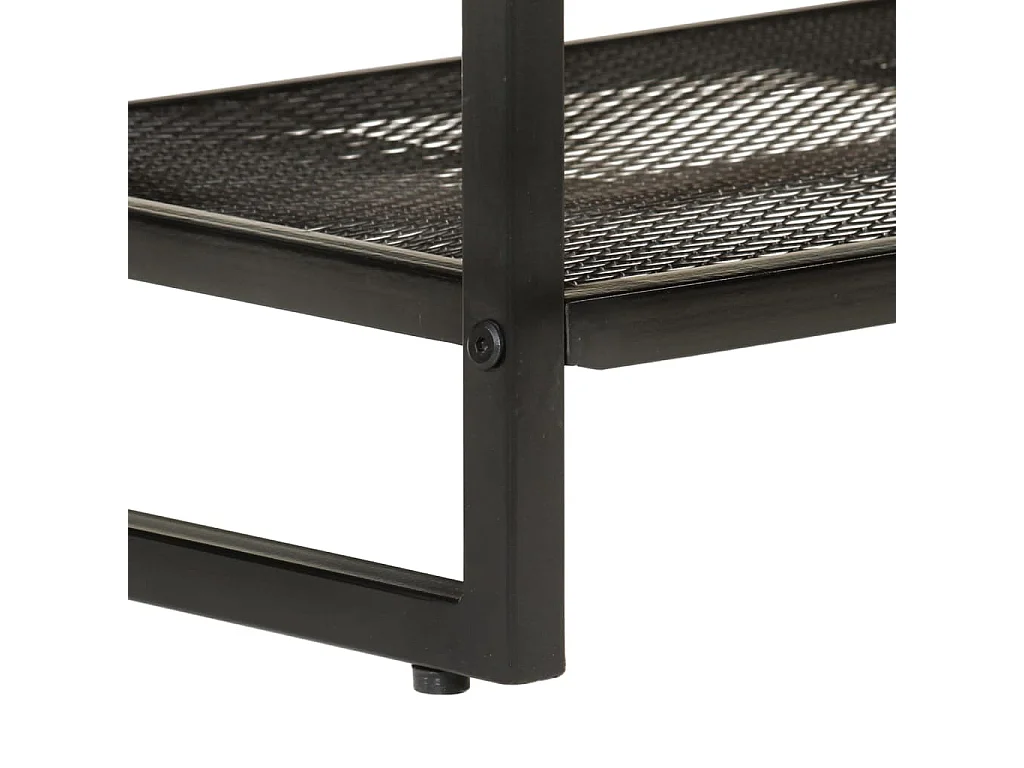 Banc à chaussures 110x35x45 bois massif d'acacia et fer