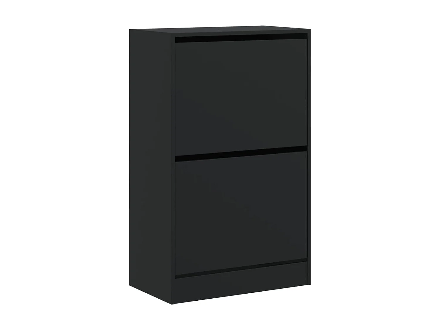 Armoire à chaussures noir 60x34x96,5 bois d'ingénierie