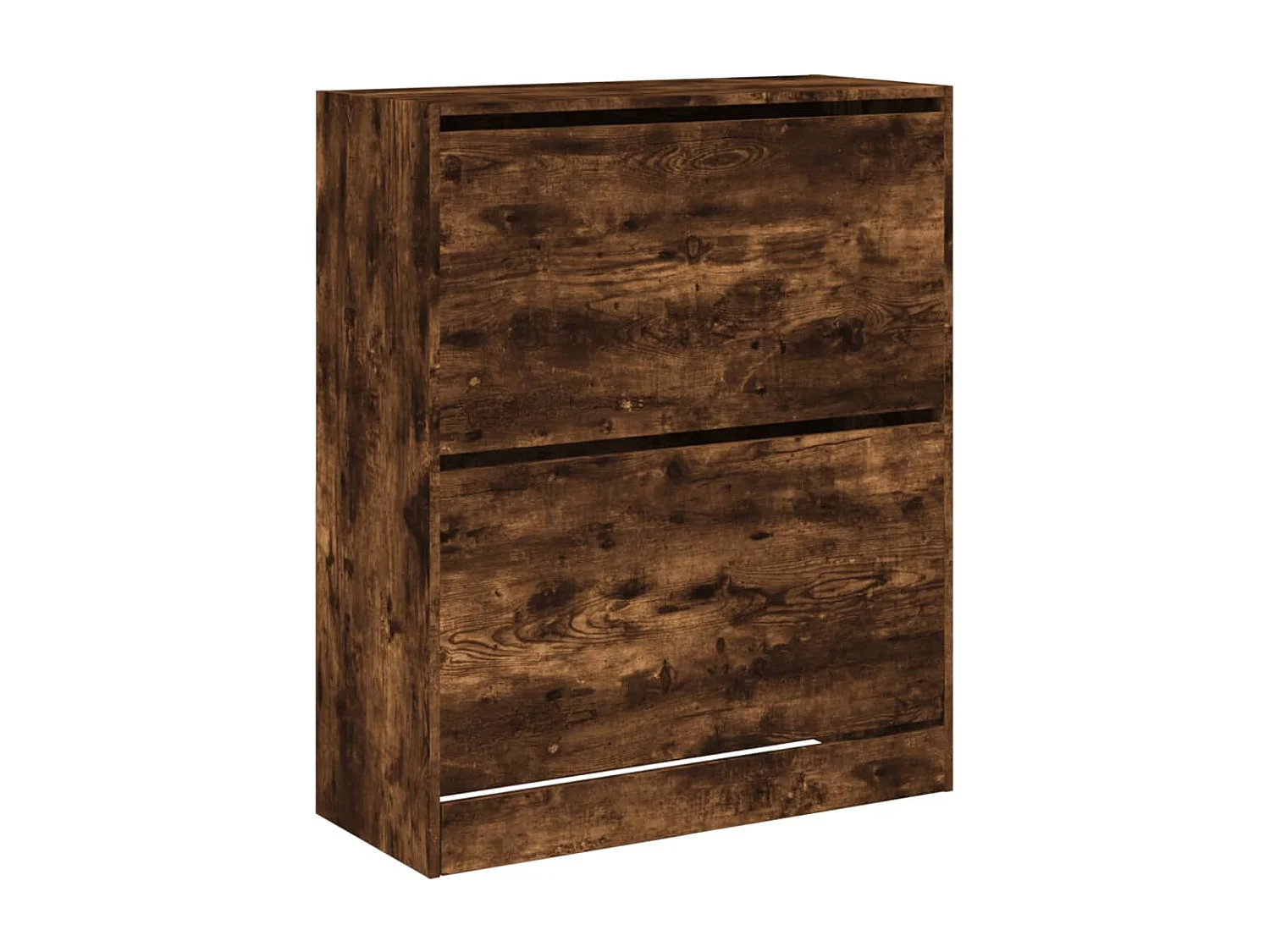 Armoire à chaussures chêne fumé 80x34x96,5 bois d'ingénierie