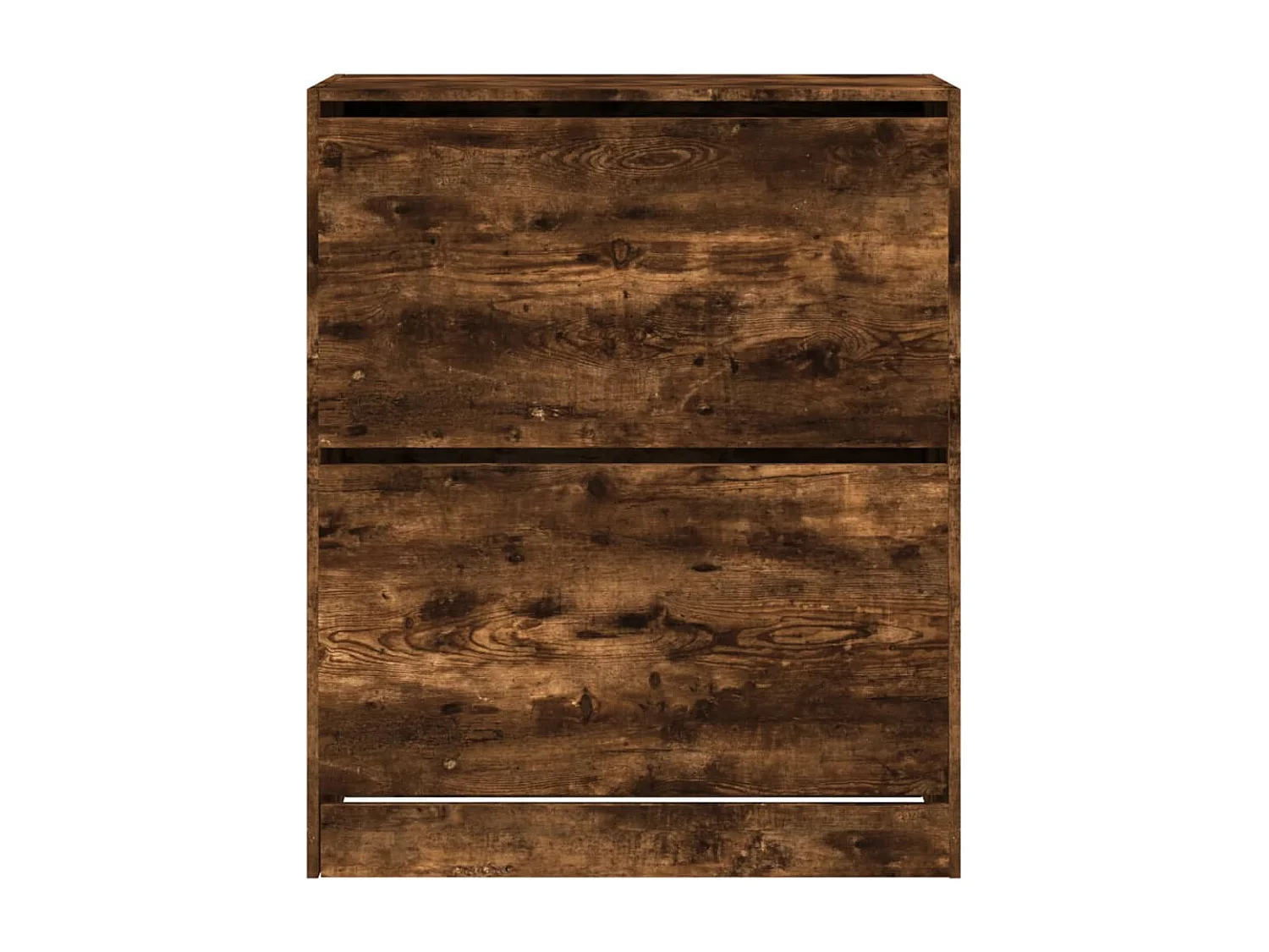 Armoire à chaussures chêne fumé 80x34x96,5 bois d'ingénierie