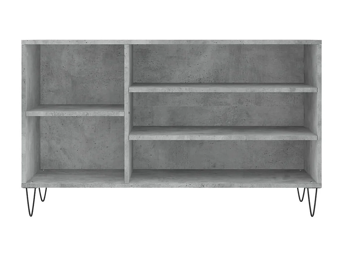 Armoire à chaussures Gris béton 102x36x60 Bois d'ingénierie