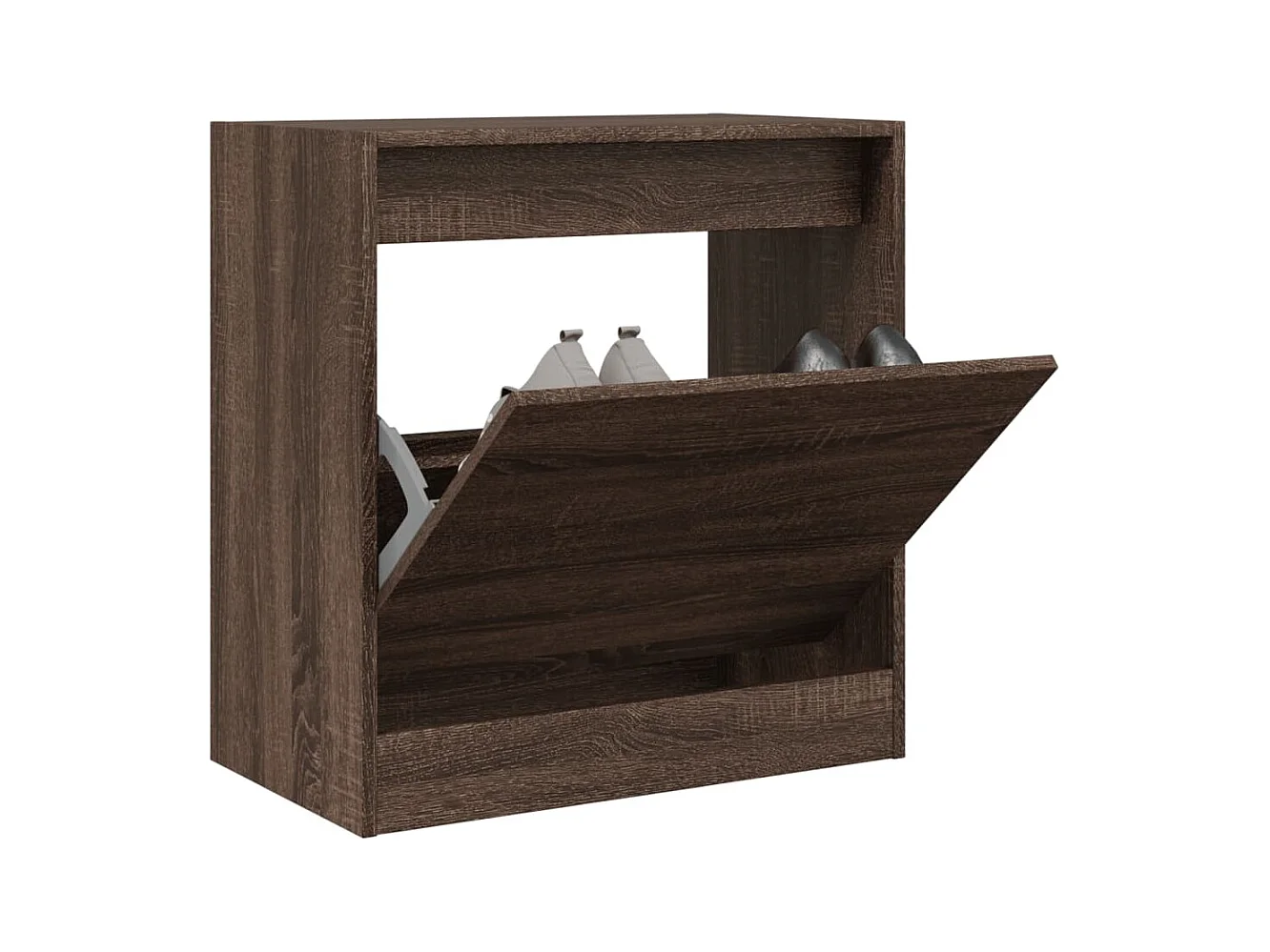 Armoire à chaussures chêne marron 60x34x63,5 bois ingénierie