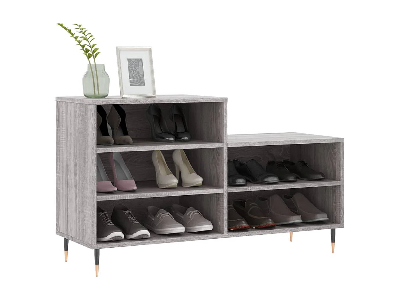 Armoire à chaussures Sonoma gris 102x36x60 Bois d'ingénierie