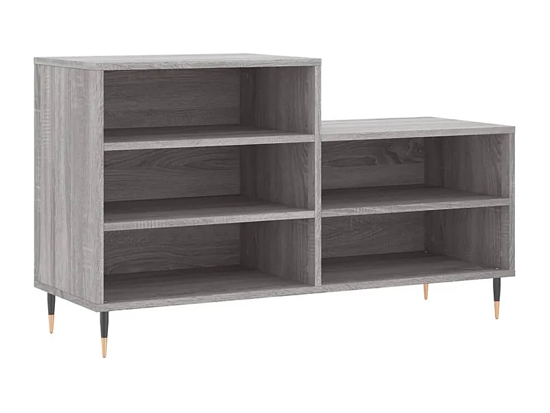 Armoire à chaussures Sonoma gris 102x36x60 Bois d'ingénierie