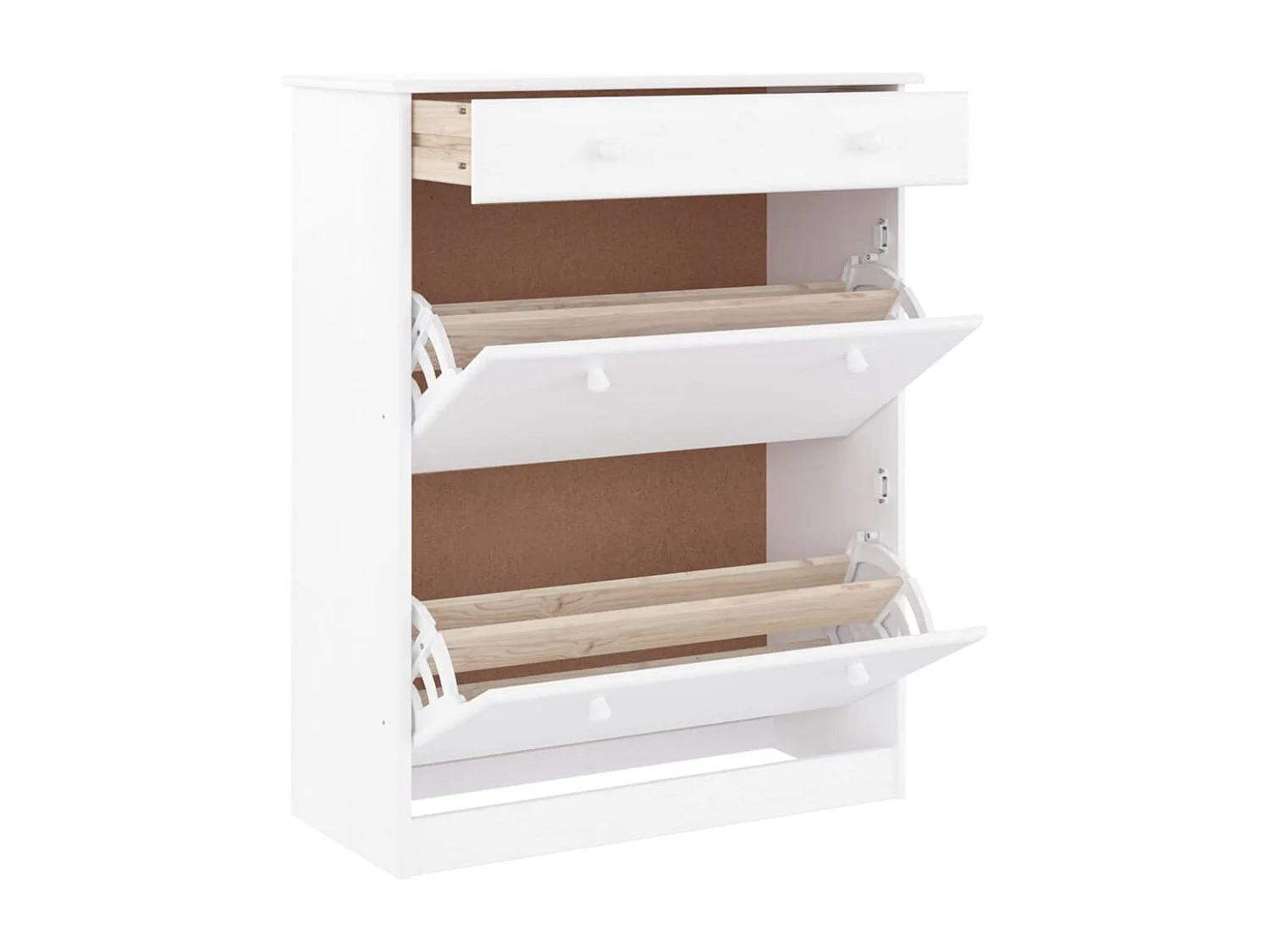 Armoire à chaussures ALTA blanc 77x35x96 bois massif de pin