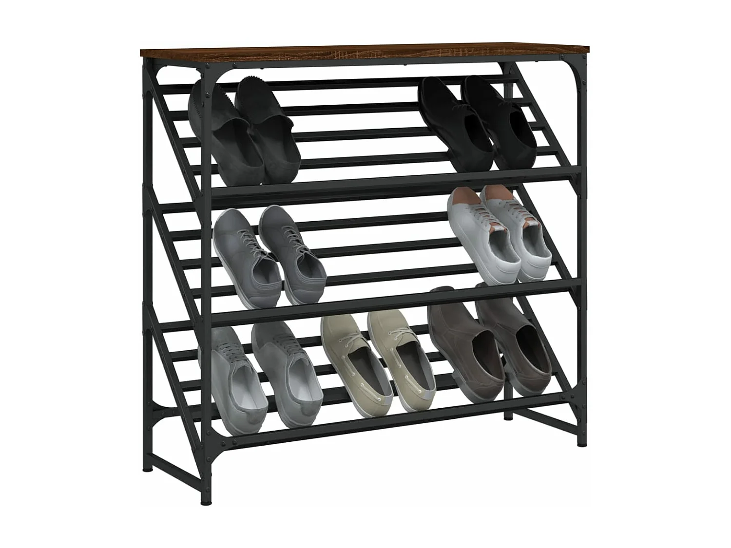 Étagère à chaussures chêne marron 90x30x85 bois d'ingénierie