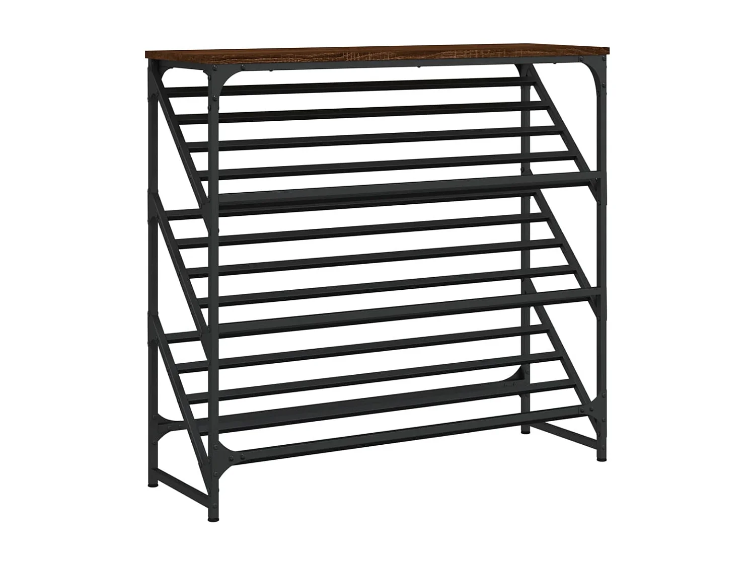 Étagère à chaussures chêne marron 90x30x85 bois d'ingénierie