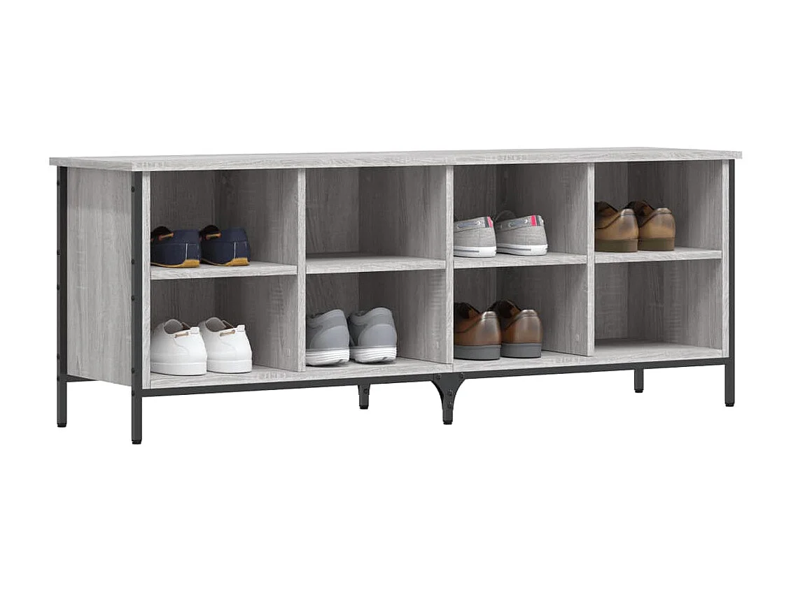 Armoire à chaussures sonoma gris 131x35x50 bois d'ingénierie