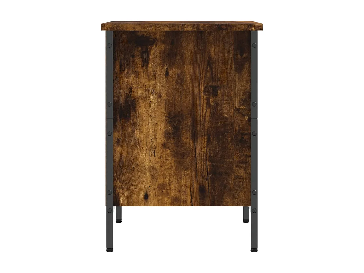 Armoire à chaussures chêne fumé 38x35x50 bois d'ingénierie