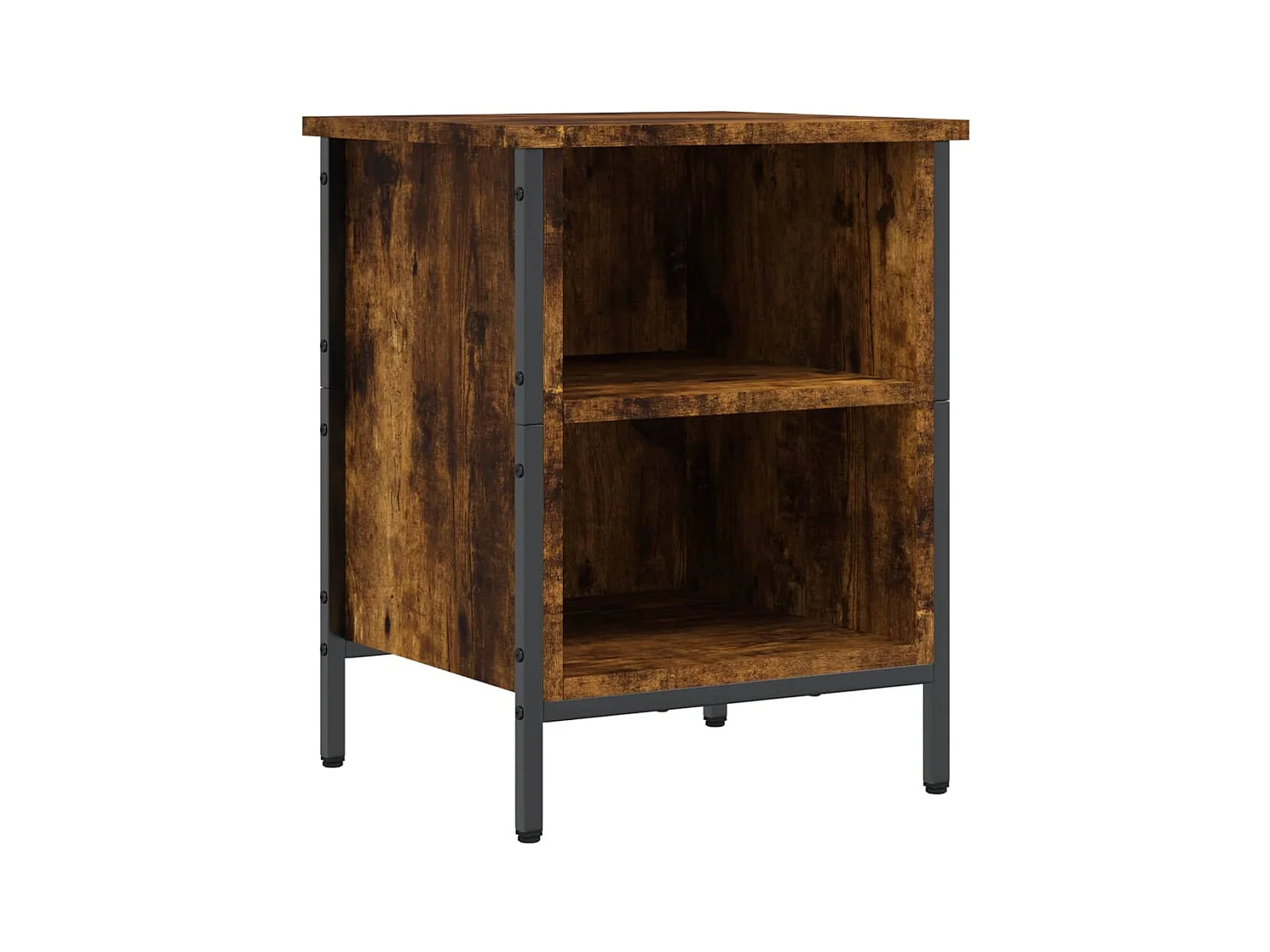 Armoire à chaussures chêne fumé 38x35x50 bois d'ingénierie